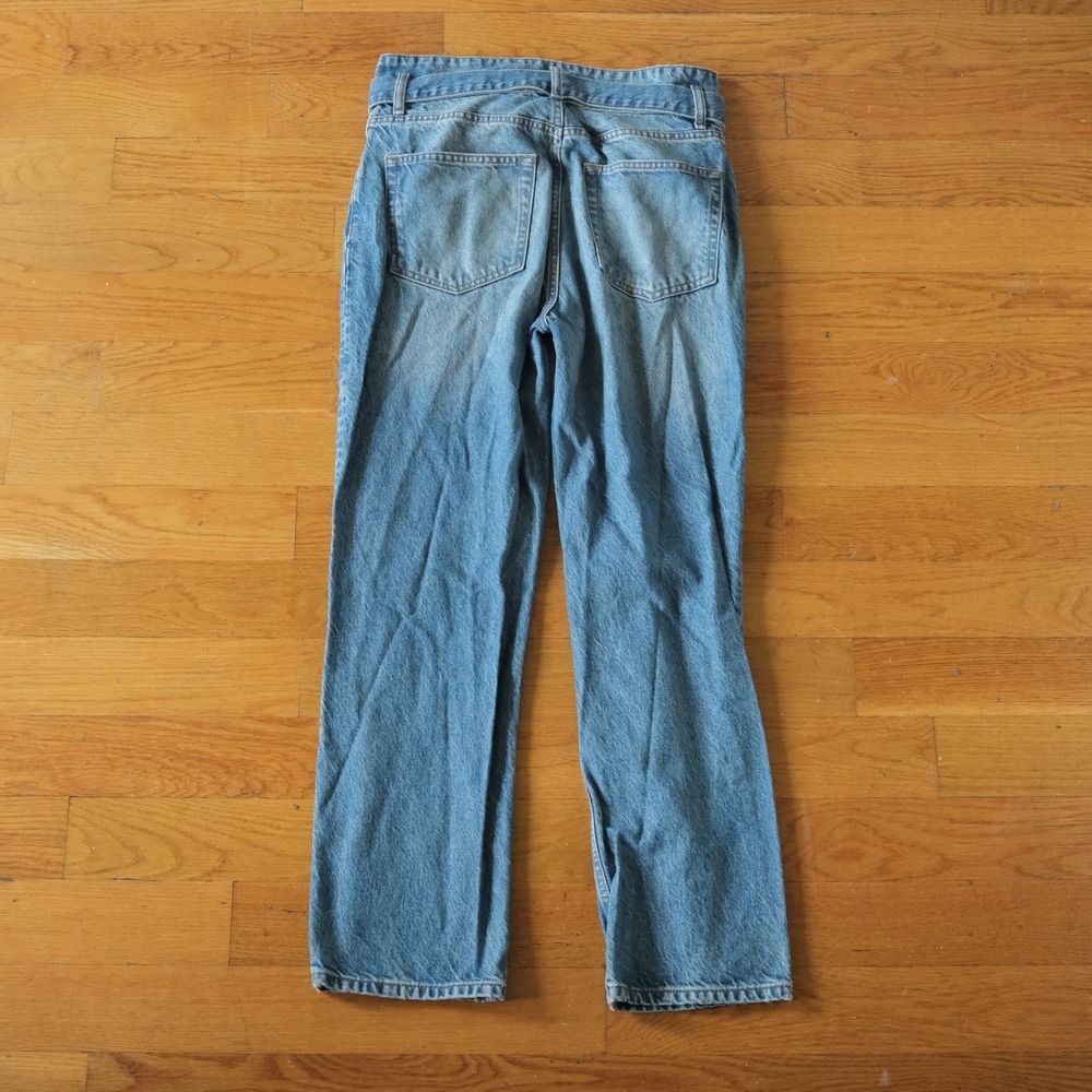 Reformation Cynthia Belted High‎ Rise Straight Jeans Blue Denim 29 Sustainable - Picture 8 of 9